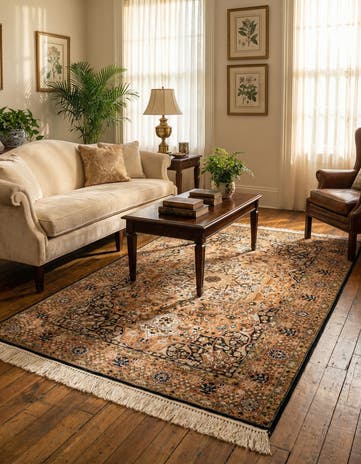3' 11 x 6' 2 Hand Knotted Kashmir Rug