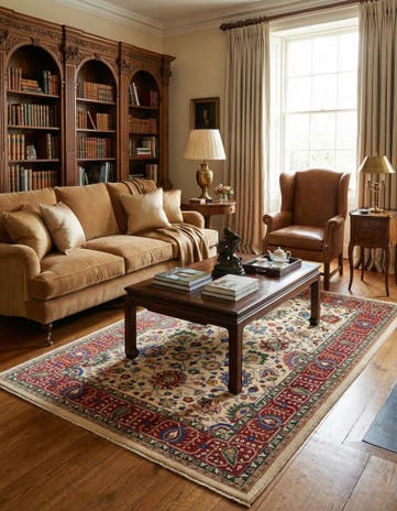 5' 7 x 7' 10 Hand Knotted Kashkuli Persian Rug