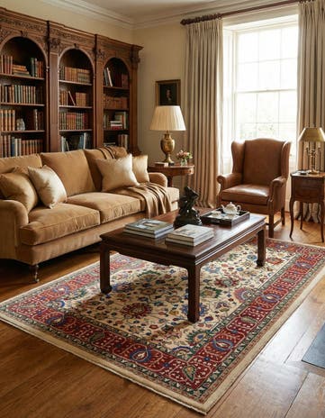 5' 7 x 7' 10 Hand Knotted Kashkuli Persian Rug