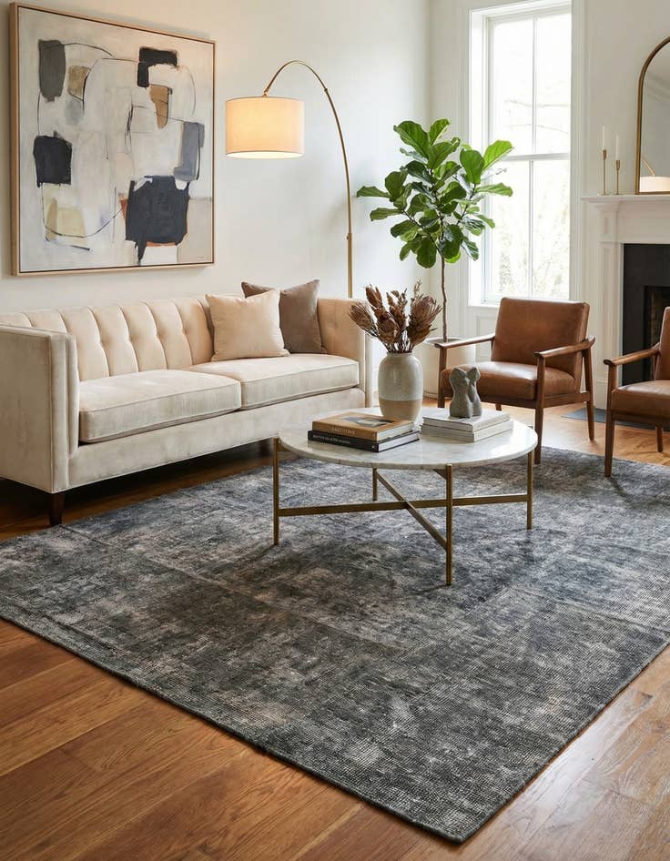 Detail image of 5' x 6' 6  Hand Knotted Ultra Vintage Persian Wool Rug