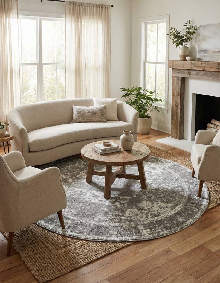 Detail image of 8' x 8' Venice Round Rug