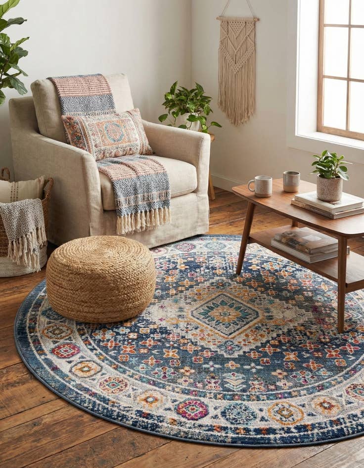 Detail image of  3' 7 x 3' 7 Budapest Round Rug