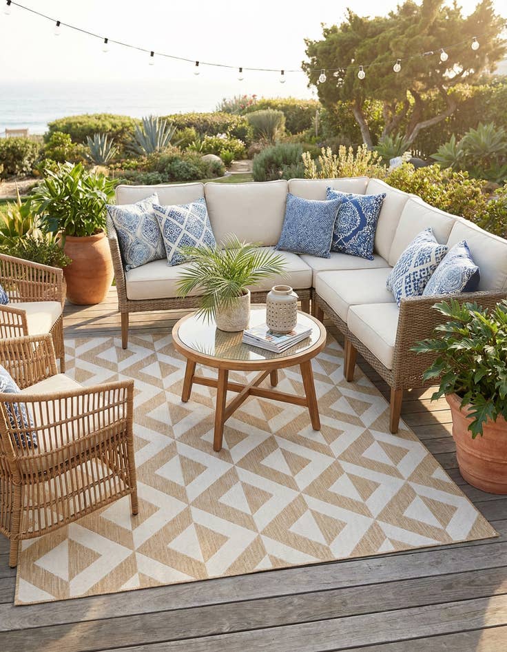 Detail image of  7' x 10'  Washable Jill Zarin Napa Indoor / Outdoor Rug