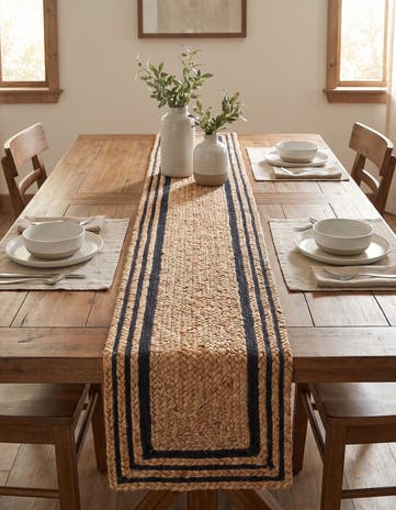 1' 2 x 8' Handmade Braided Jute Table Runner Rug