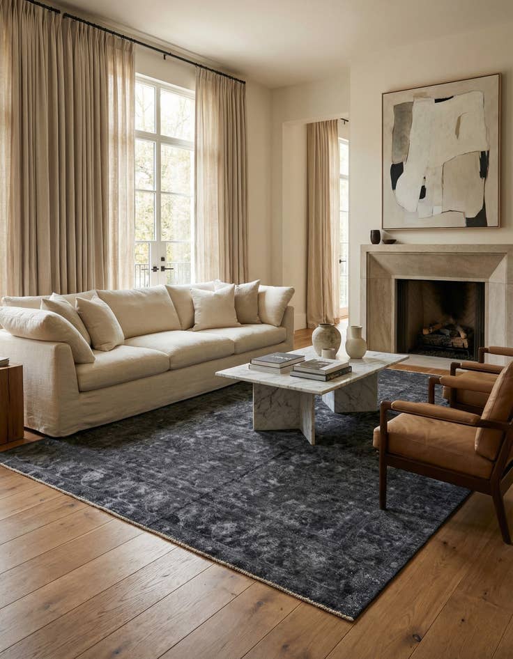 Detail image of 9' 9 x 11' 9  Hand Knotted Ultra Vintage Persian Wool Rug