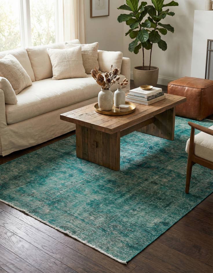 Detail image of 4' 10 x 7' 10  Hand Knotted Ultra Vintage Persian Wool Rug