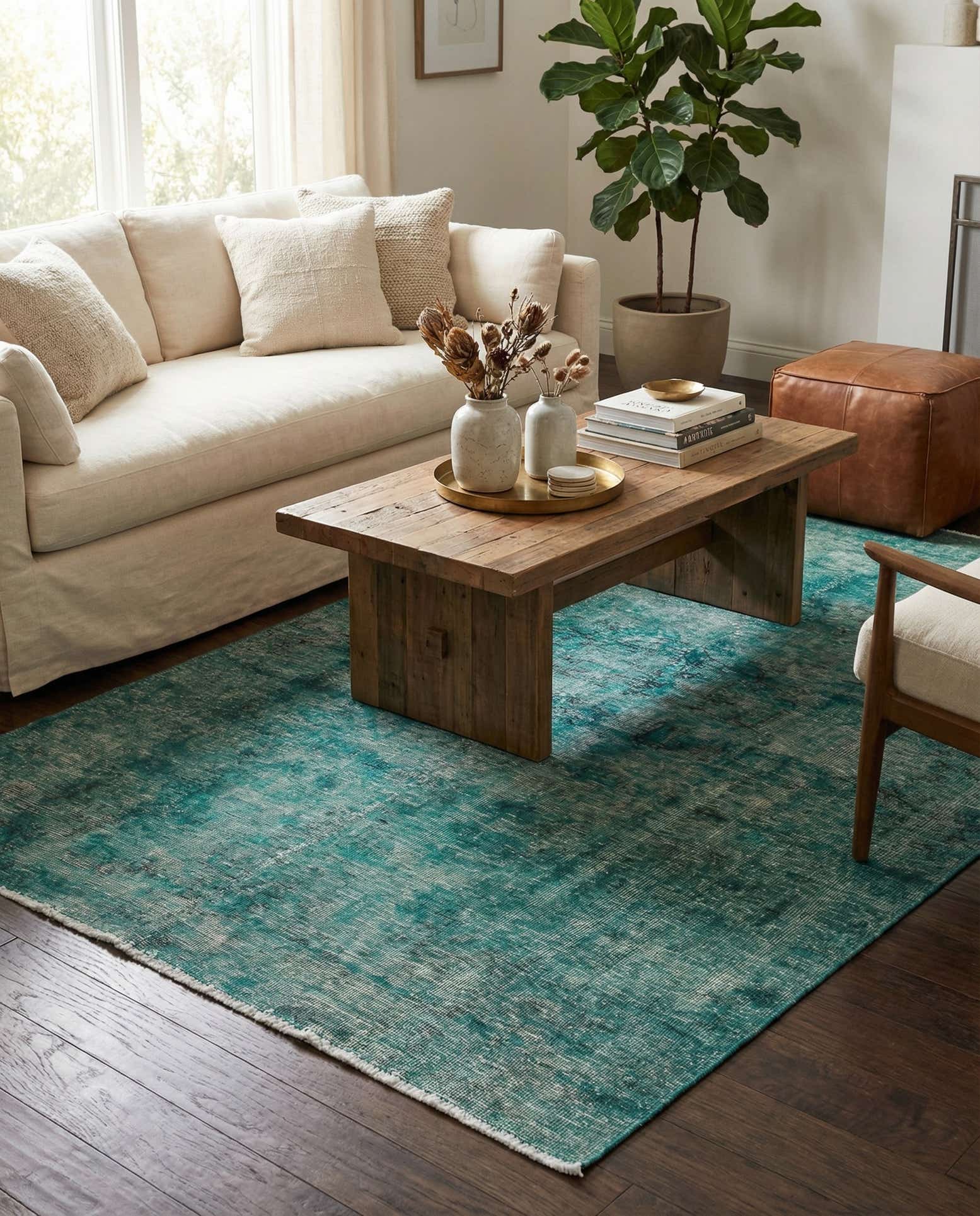4' 10 x 7' 10 Hand Knotted Ultra Vintage Persian Wool Rug