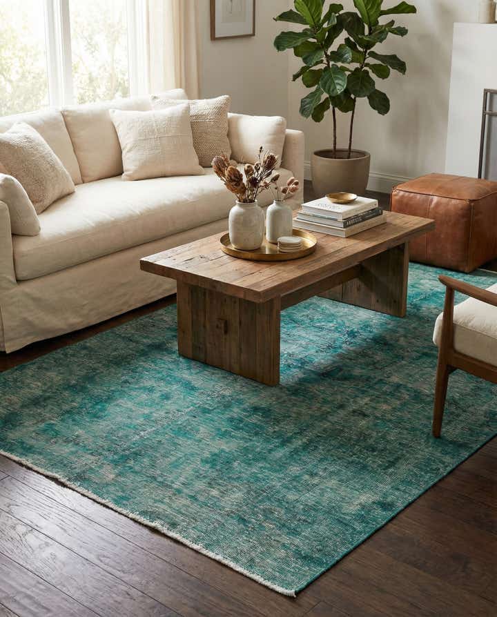 4' 10 x 7' 10 Hand Knotted Ultra Vintage Persian Wool Rug