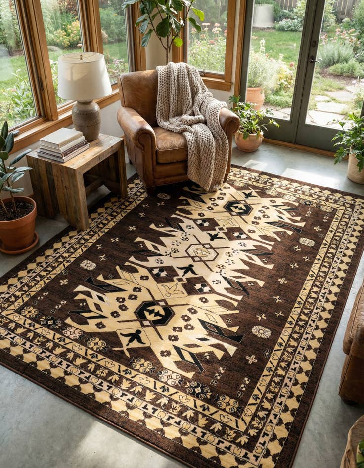 Detail image of  9' x 12' Heris Rug