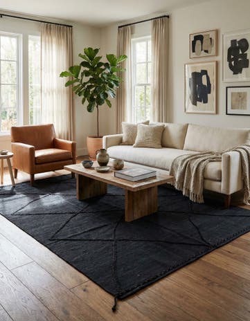 5' 8 x 7' 9 Hand Knotted Moroccan Wool Rug