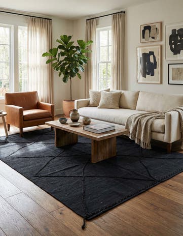 5' 8 x 7' 9 Hand Knotted Moroccan Wool Rug