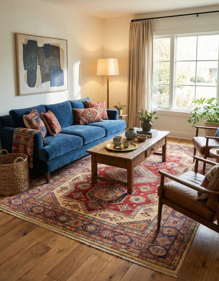 Detail image of 5' 10 x 7' 8  Hand Knotted Kazak Oriental Rug