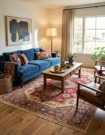5' 10 x 7' 8 Hand Knotted Kazak Oriental Rug