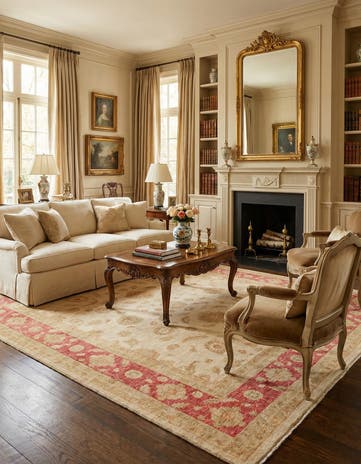 8' 5 x 9' 9 Hand Knotted Peshawar Ziegler Rug