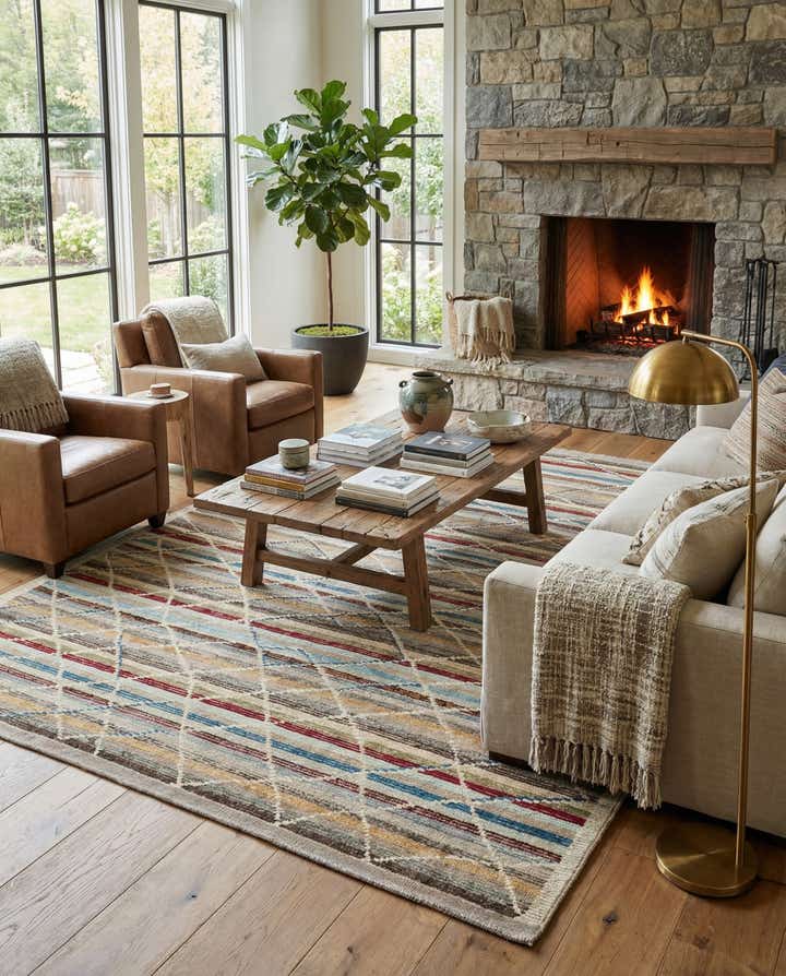 8' 6 x 10' 7 Hand Knotted Moroccan Wool Rug