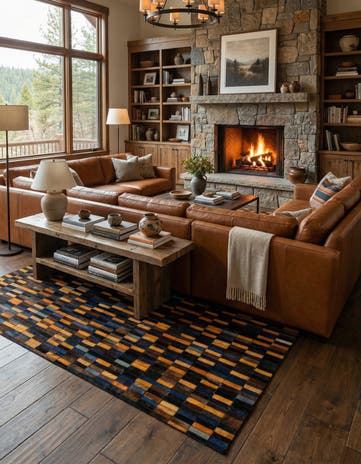 5' x 7' 11 Cowhide - Patchwork Rug