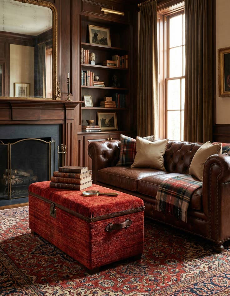 Detail image of 1' 5 x 2' 10  Hand Knotted Furniture Trunk