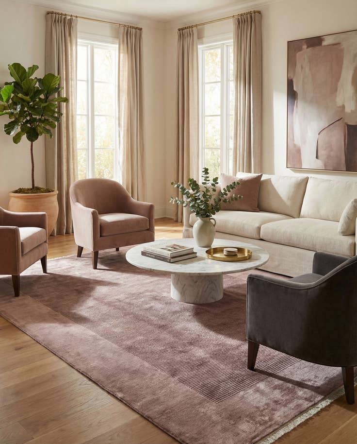 Detail image of 6' 8 x 9' 10 Hand Knotted Darya Wool Rug