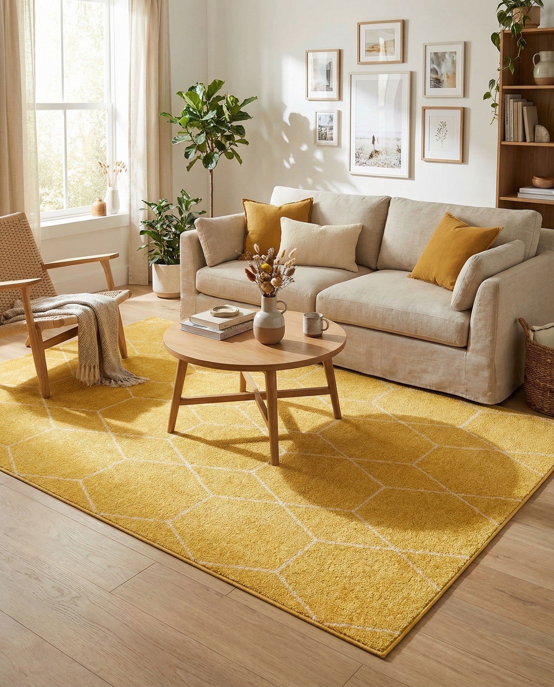  6' x 9' Lattice Frieze Rug