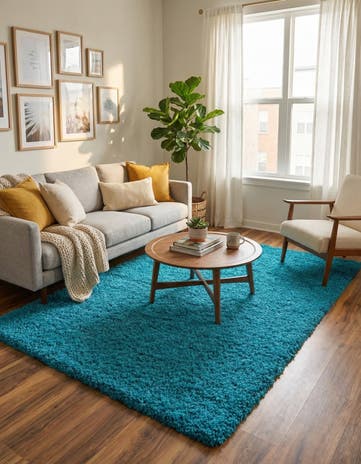 7' x 10' Solid Shag Rug