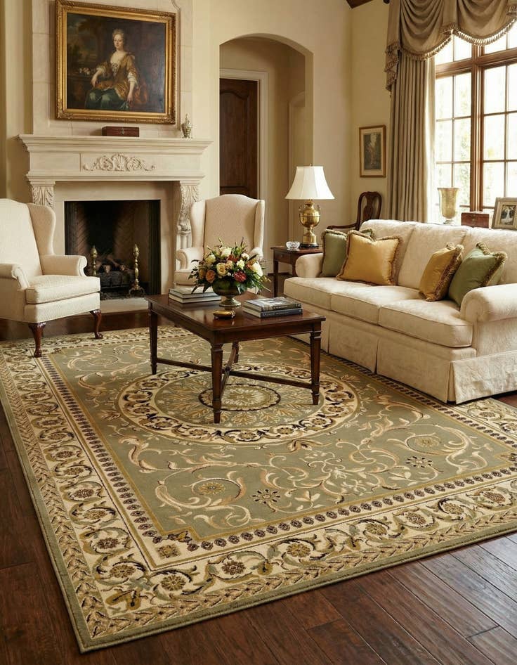 Detail image of 9' x 12' Classic Aubusson Rug