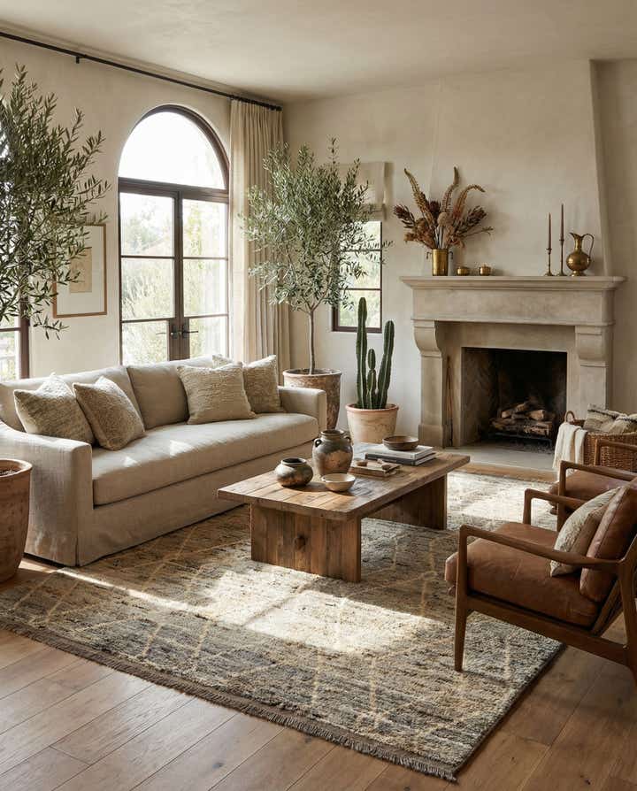 7' x 9' 6 Hand Knotted Moroccan Wool Rug