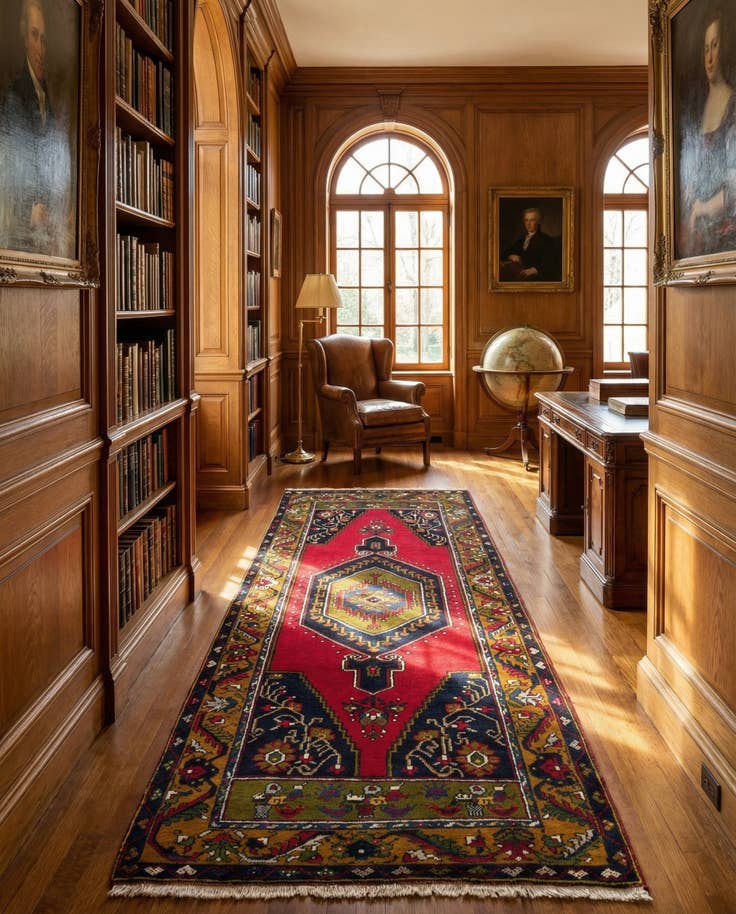 Detail image of 3' 3 x 6' 8 Hand Knotted Anatolian Wool Runner Rug
