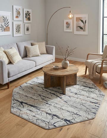 Gray Finsbury Octagon Rug