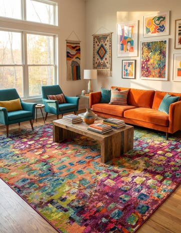 12' 2 x 12' 2 Washable Barcelona Square Rug