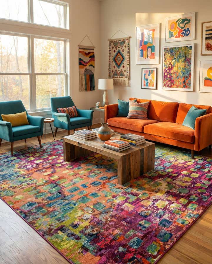 12' 2 x 12' 2 Washable Barcelona Square Rug