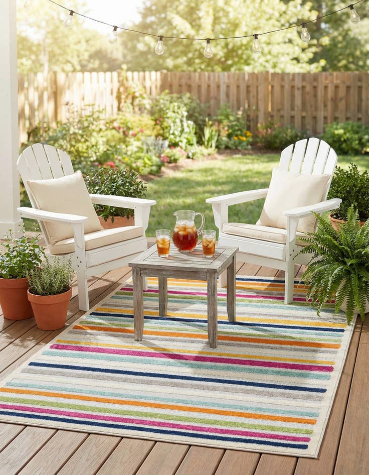 Detail image of 4' x 6'  Washable Aruba Indoor / Outdoor Rug