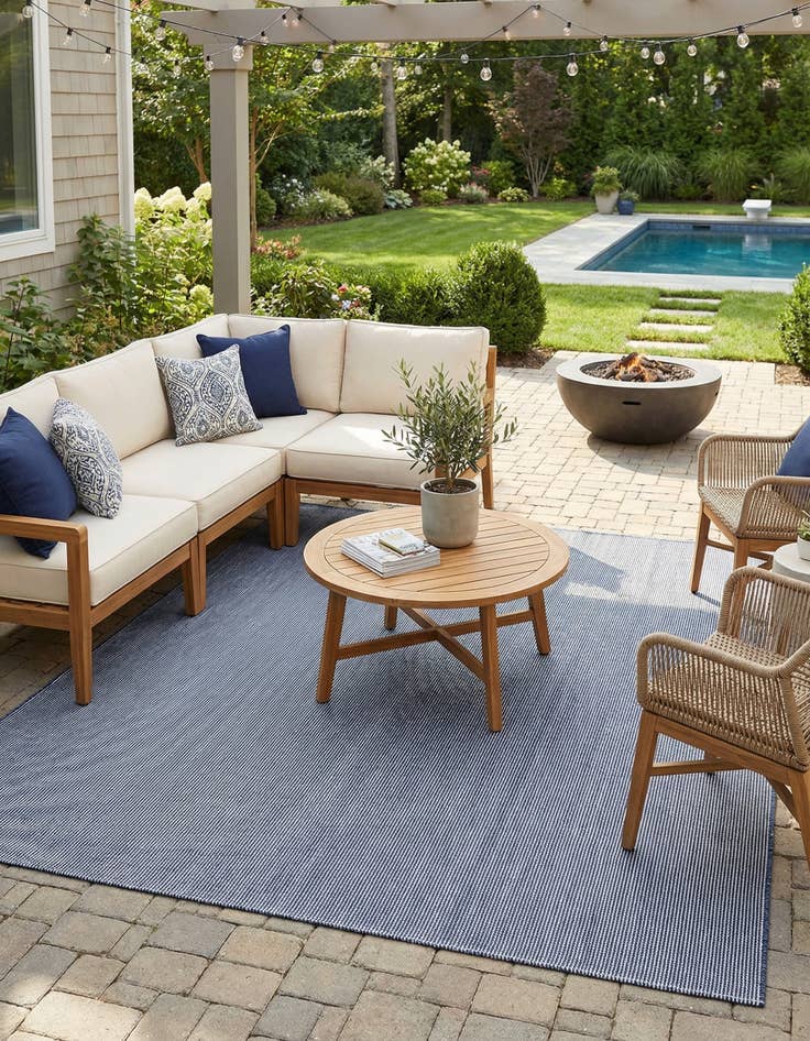 Detail image of 10' x 10'  Washable Jill Zarin Palm Springs Indoor / Outdoor Square Rug