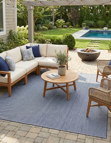 10' x 10' Easy-Clean Jill Zarin Palm Springs Indoor / Outdoor Square Rug