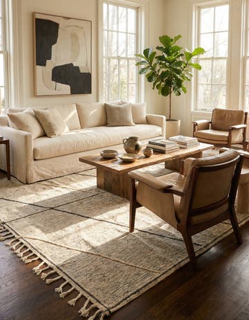 9' 7 x 13' Hand Knotted Moroccan Wool Rug