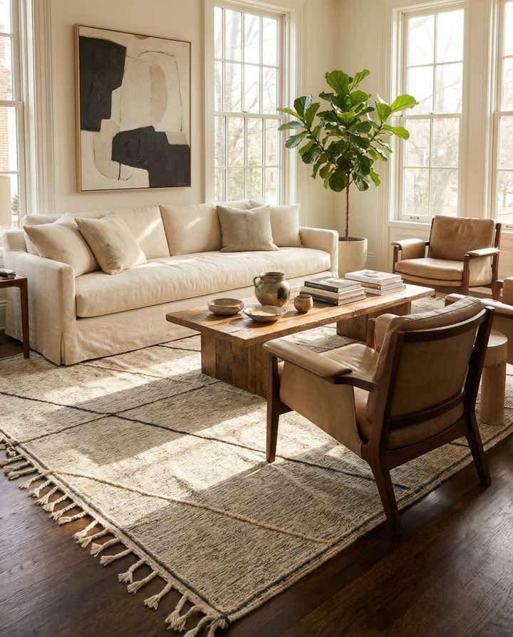 9' 7 x 13' Hand Knotted Moroccan Wool Rug