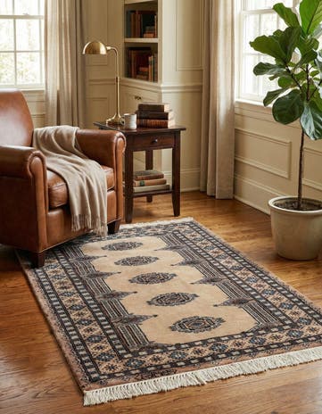 3' 4 x 5' 1 Hand Knotted Bokhara Oriental Rug