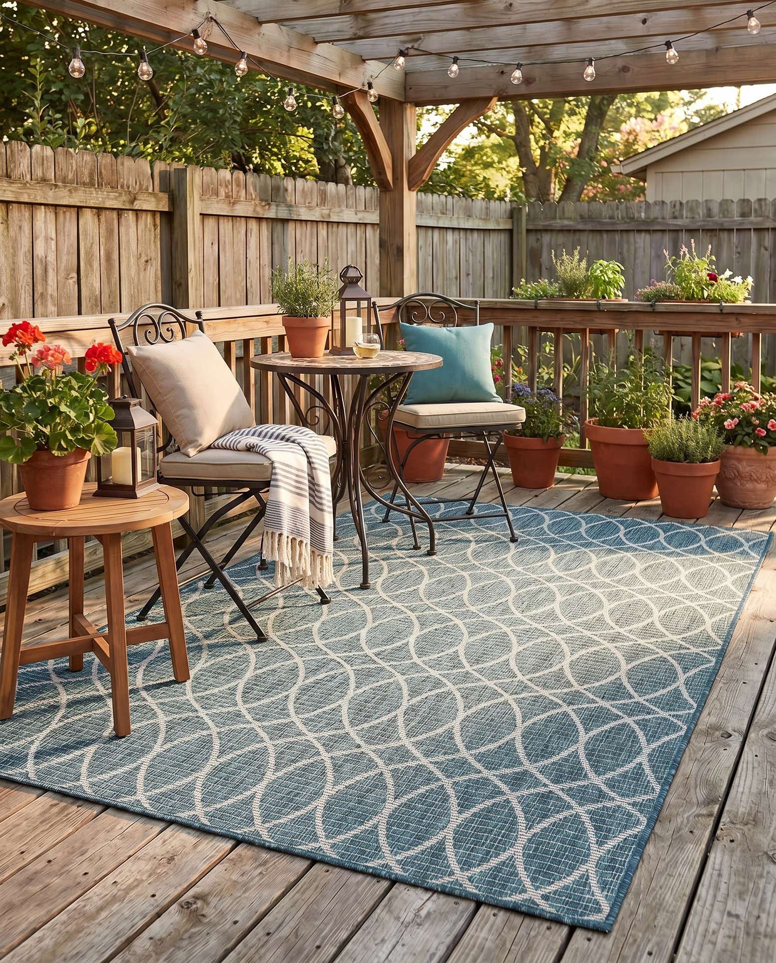 4' x 6' Easy-Clean Trellis Indoor / Outdoor Rug