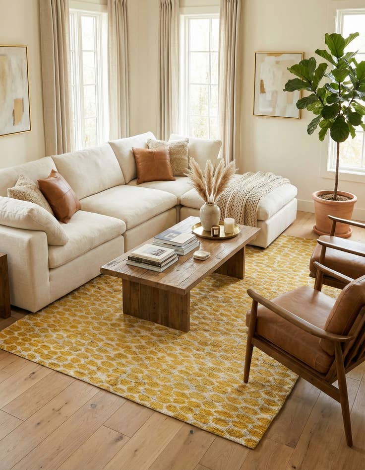 Detail image of 5' 10 x 8' 10  Hand Knotted Moroccan Wool Rug