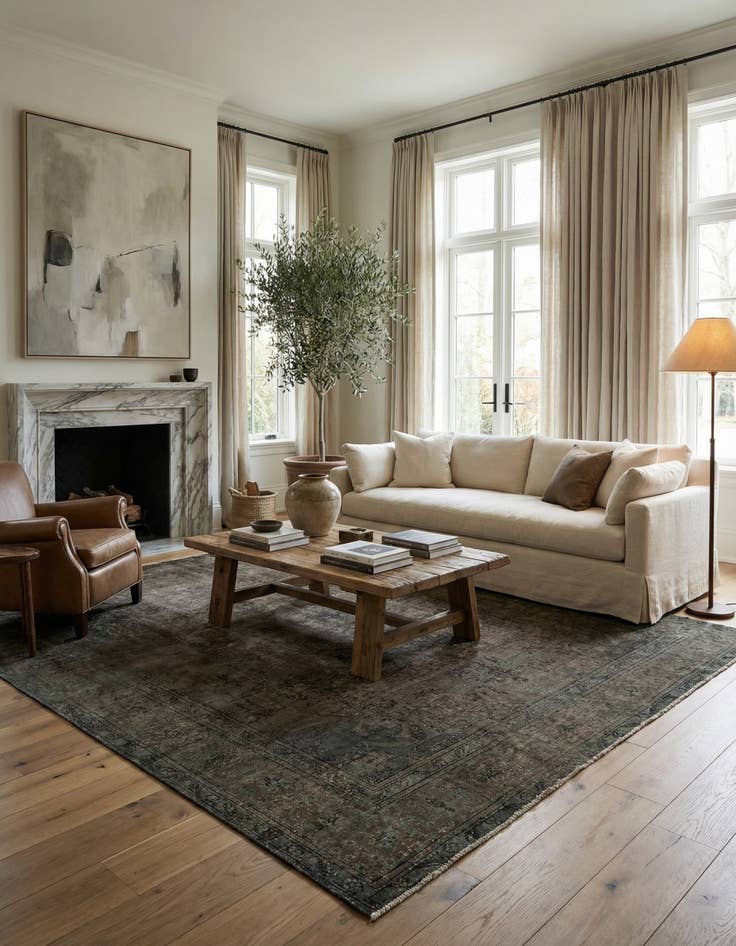 Detail image of 9' 4 x 12' 5  Hand Knotted Ultra Vintage Persian Wool Rug