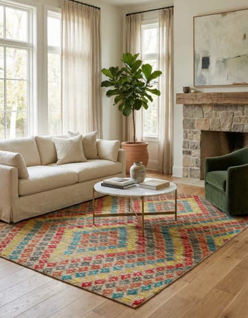 5' 9 x 8' 4 Hand Knotted Darya Wool Rug