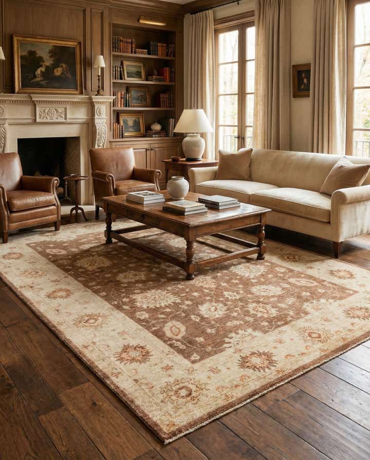 5' 7 x 8' 3 Hand Knotted Peshawar Ziegler Rug