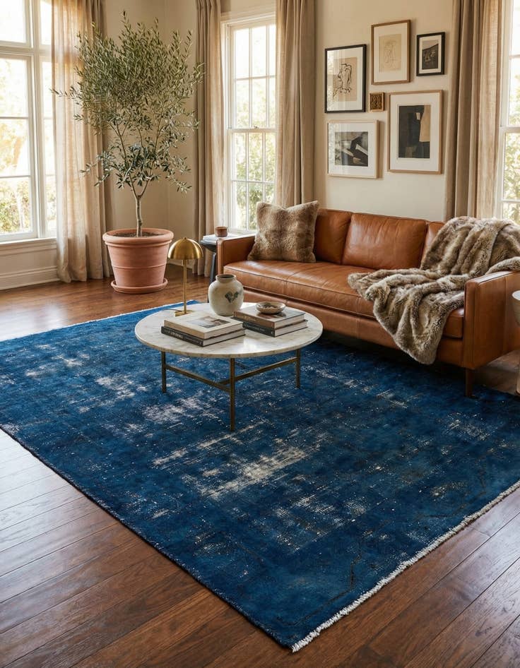 Detail image of 4' 4 x 6' 4  Hand Knotted Ultra Vintage Persian Wool Rug