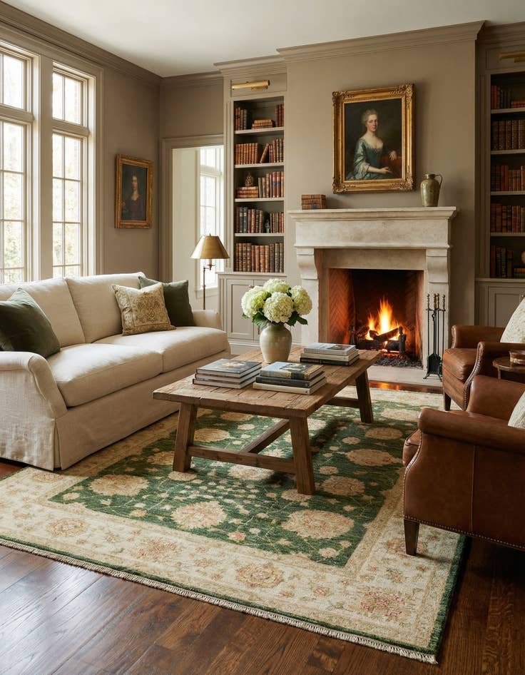 Detail image of 4' 11 x 6' 8 Kaizar Wool Rug