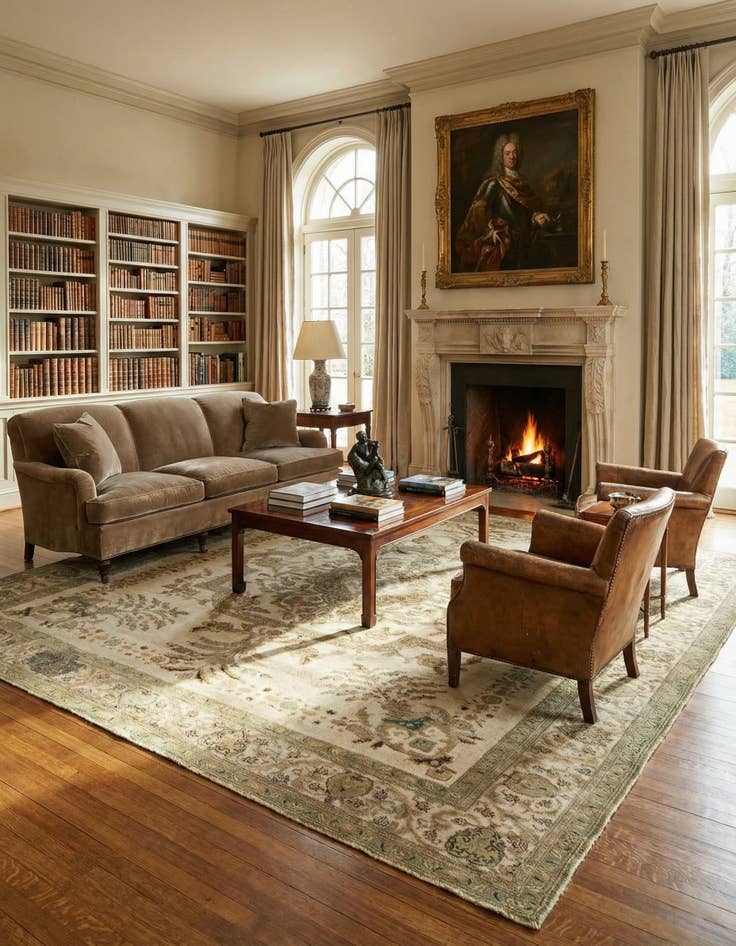 Detail image of 9' 8 x 12' 8  Hand Knotted Vintage Royal Persian Wool Rug