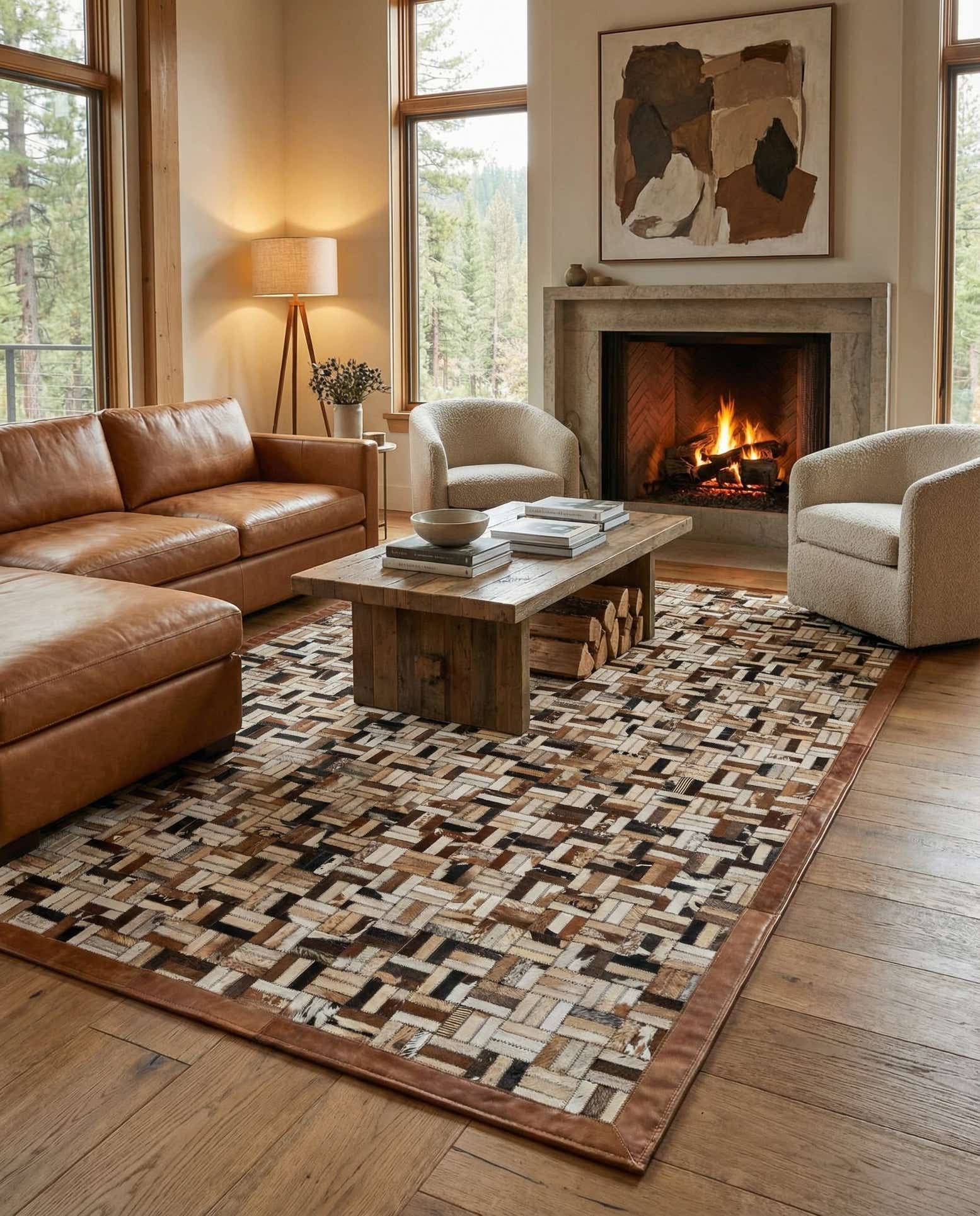 5' 2 x 7' 11 Cowhide - Patchwork Rug