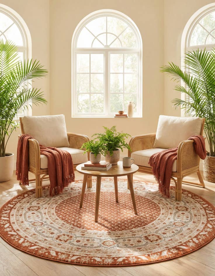 Detail image of  5' 3 x 5' 3 Charlotte Round Rug