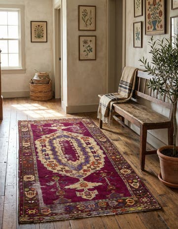 3' 10 x 7' 6 Hand Knotted Anatolian Wool Runner Rug
