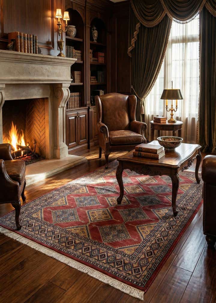 5' 2 x 7' 8 Hand Knotted Bokhara Oriental Rug