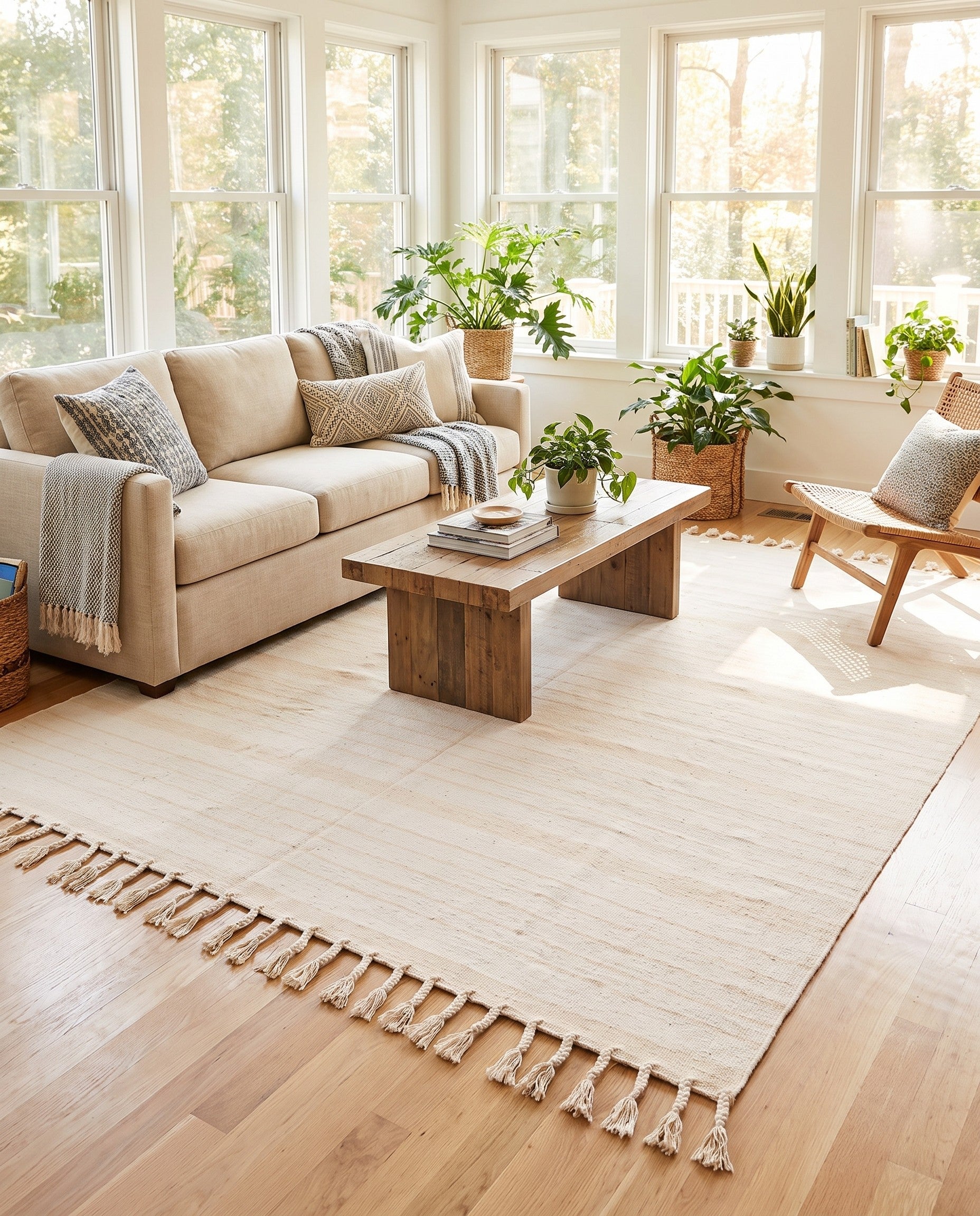 9' x 12' Hand Woven Chindi Cotton Rug