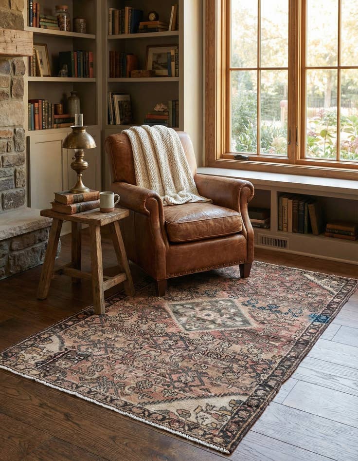 Detail image of 3' 1 x 5' 7  Hand Knotted Ultra Vintage Persian Wool Rug